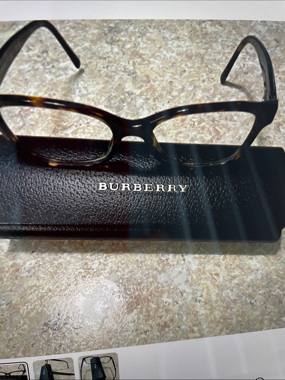 Burberry Men's Tortoiseshell Eyeglasses - Dark Brown/Amber